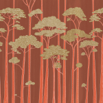 79222-8 Панно AS Creation 371*280, Лесной ритм на красном