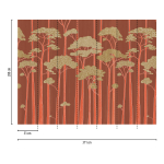 79222-8 Панно AS Creation 371*280, Лесной ритм на красном