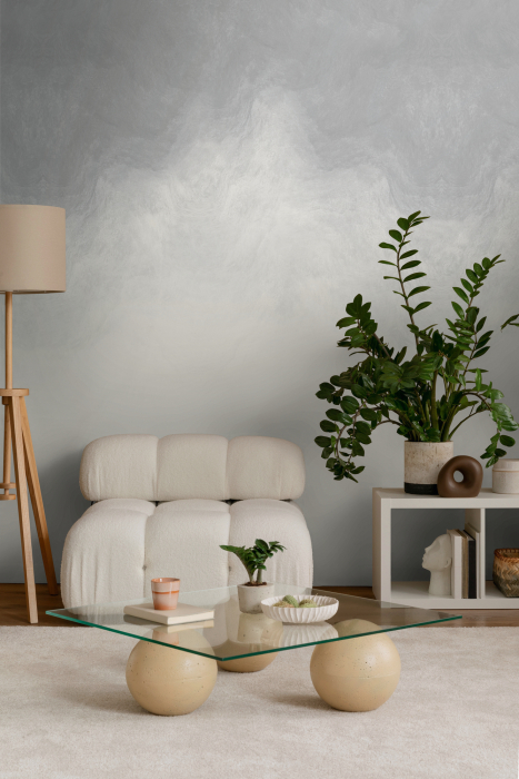 79239-1 Панно AS Creation 159*280, Облачная вуаль серебро