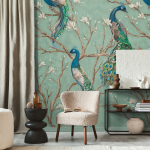 79223-9 Панно AS Creation 159*280, Павлины в цветущем саду 79223-9 Панно AS Creation 159*280, Павлины в цветущем саду