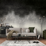 79239-6 Панно AS Creation 159*280, Облачная вуаль черная