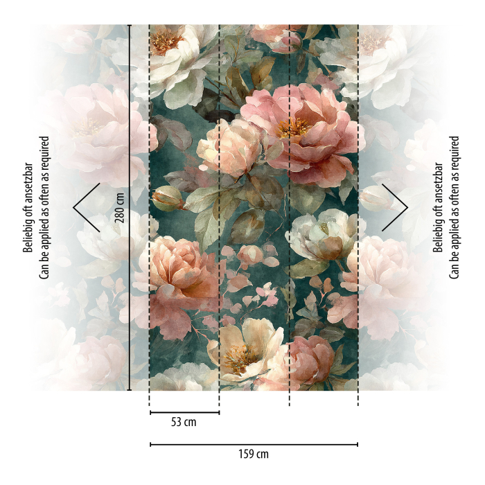 79248-8 Панно AS Creation 159*280, Цветущий шиповник